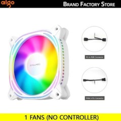 Aigo Z12 számítógépház ventilátor fordított Ventoinha PC 120mm Rgb ventilátor hűtő 4 tűs PWM CPU hűtőventilátor 3pin5v Argb 12cm