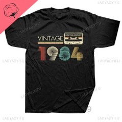 1984 40. 40 éves, limitált kiadású vintage pamut póló férfi női születésnapi évfordulós pólók ajándék rövid ujjú pólók