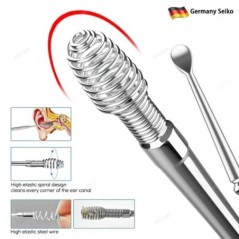 Fültisztító készlet Fülpiszkáló fülzsír eltávolító fülkanál küret fültisztító spirálos fülpiszkáló fülzsír-eltávolító fültisztít