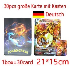 Óriás Pokemon nagy méretű szivárvány kártyák 15*21 cm-es Vstar csomag túlméretezett Jumbo betűk spanyol német francia Vmax GX ri