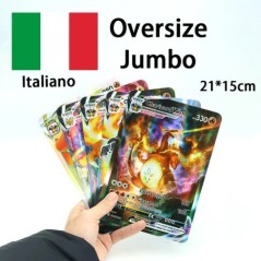 Óriás Pokemon nagy méretű szivárvány kártyák 15*21 cm-es Vstar csomag túlméretezett Jumbo betűk spanyol német francia Vmax GX ri