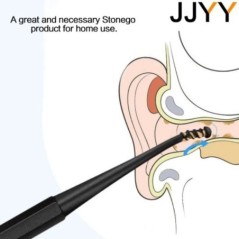 JJYY puha szilikon fülpiszkáló kétvégű fülpiszkáló fülviasz küretta eltávolító fültisztító kanál spirális fültisztító eszköz