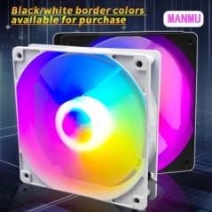 Manmu Big Promotion 120mm PC tok ventilátor RGB LED számítógép léghűtő ventilátorok 4 tűs játékhűtő