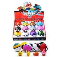 12 db/szett Pokemon Pikachu Pokeball Akciófigura Pokemon Játék Pökőlabda Modell Anime Figura Babák Gyerekek Karácsonyi Ajándék J