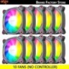 Aigo Z12 számítógépház ventilátor fordított Ventoinha PC 120mm Rgb ventilátor hűtő 4 tűs PWM CPU hűtőventilátor 3pin5v Argb 12cm