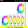 Aigo Z12 számítógépház ventilátor fordított Ventoinha PC 120mm Rgb ventilátor hűtő 4 tűs PWM CPU hűtőventilátor 3pin5v Argb 12cm