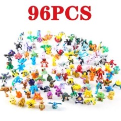 144 Stílusos Pokémon figura játékok Anime Pikachu akciófigura modell Dísz dekoráció Gyűjtse össze játékok gyerekeknek karácsonyi