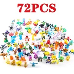 144 Stílusos Pokémon figura játékok Anime Pikachu akciófigura modell Dísz dekoráció Gyűjtse össze játékok gyerekeknek karácsonyi