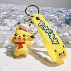 Pokémon kulcstartók Pikachu Kreatív Anime Rajzfilm Kulcstartó Díszek Babák Eevee Psyduck Rowlet gyerekeknek Játékok Táska Medál 