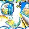 Pokémon születésnapi parti díszek Pikachu léggömbök babazuhany Esküvői parti kellékek Evőeszközök Háttér Topper fiúk játékok