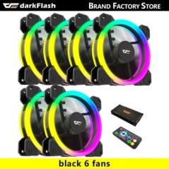 Darkflash DR11 Rgb ventilátor Ventoinha PC Controladora 120mm számítógépház ventilátorkészlet 6 tűs vízhűtő CPU hűtőventilátorok