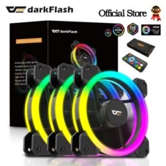 Darkflash DR11 Rgb ventilátor Ventoinha PC Controladora 120mm számítógépház ventilátorkészlet 6 tűs vízhűtő CPU hűtőventilátorok