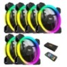 Darkflash DR11 RGB PC tok ventilátorkészletek 6 tűs dupla gyűrűs ARGB hűtés asztali számítógéphez