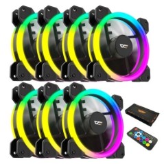 Darkflash DR11 RGB PC tok ventilátorkészletek 6 tűs dupla gyűrűs ARGB hűtés asztali számítógéphez