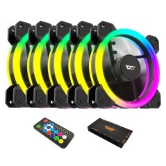 Darkflash DR11 RGB PC tok ventilátorkészletek 6 tűs dupla gyűrűs ARGB hűtés asztali számítógéphez