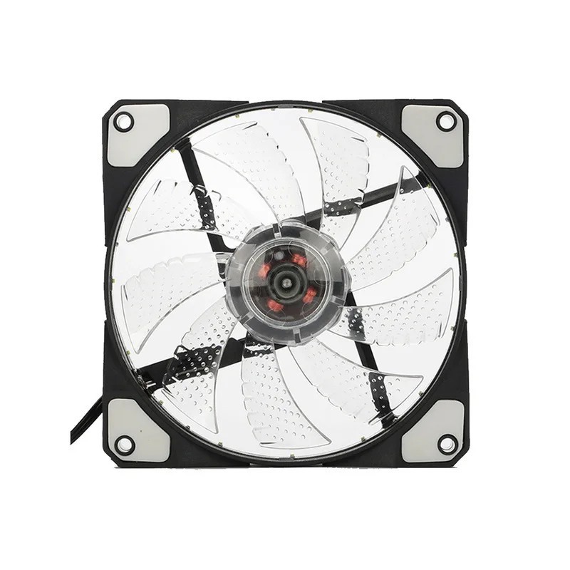 120 mm-es LED Ultra Silent számítógép PC ház ventilátor 15 LED 12V Cpu hűtőborda Cooler master hűtőventilátor DC 12V 4P 3P csatl