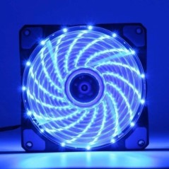 120 mm-es LED Ultra Silent számítógép PC ház ventilátor 15 LED 12V Cpu hűtőborda Cooler master hűtőventilátor DC 12V 4P 3P csatl