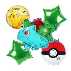 Pokémon születésnapi parti díszek Pikachu léggömbök babazuhany Esküvői parti kellékek Evőeszközök Háttér Topper fiúk játékok