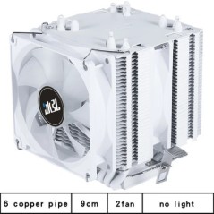 6 rézcső dupla torony ARGB Cpu radiátor hűtő 90mm 4 tűs ventilátor 1200 1150 1155 1366 1700 AM3 AM4 X99 2011 PC hűtőborda 2011-V