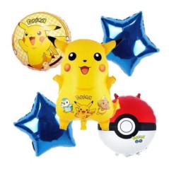 Pokémon születésnapi parti díszek Pikachu léggömbök babazuhany Esküvői parti kellékek Evőeszközök Háttér Topper fiúk játékok