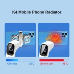 Mobiltelefon hűtő, kettős RGB hűtőventillátor telefonradiátor Xiaomi iPhone-hoz hűtő hűtőborda játék hűtés Pubg Genshin Impactho