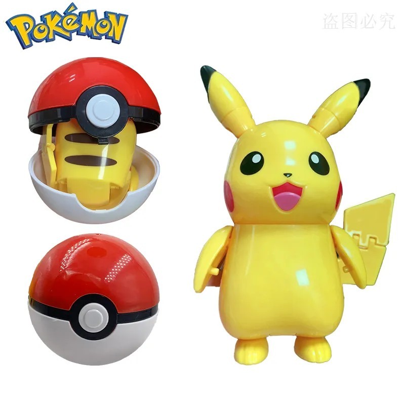 Pokemon Poke Ball Anime karakter Pikachu Charmander Litten Rockruff Pokeball Pokeball Variation Toy Action Model Ajándék.