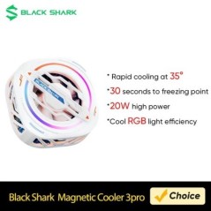 Eredeti Black Shark Magnetic Phone Cooler 3Pro Gaming Air Cooler Radiator Redmagic 8s Pro iPhone 15 /Samsung hűtőventilátorhoz