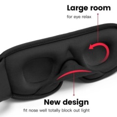 3D Sleeping Mask Block Out Light Sleep Sleep Mask For Eyes Soft Sleeping Aid Szemmaszk Travel Eyeshade Éjszakai Légáteresztő Sla