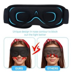 3D Sleeping Mask Block Out Light Sleep Sleep Mask For Eyes Soft Sleeping Aid Szemmaszk Travel Eyeshade Éjszakai Légáteresztő Sla