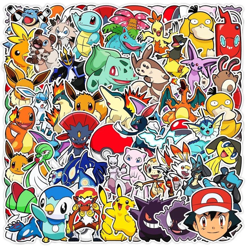 10/30/50 DB Anime Pokémon Aranyos matricák Matricák Barkácsolás Notebook Laptop Telefon Bőrönd Kerékpár Graffiti Vicces rajzfilm