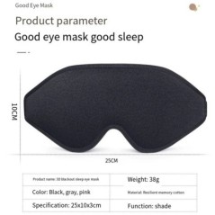 3D Sleep Mask Bekötözött szem elalvást segítő szemmaszk Soft Memory Foam arcmaszk szemhéjtus 99% Blockout Light Slaapmasker szem