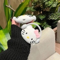 3D Sanrio Hello Kitty sztereoszkópikus fülhallgató tok Airpodokhoz 1 2 3 Pro vezeték nélküli Bluetooth fejhallgató védő puha szi