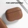 Airpods Pro2 tokhoz 100%-ban valódi bőr tok Airpodshoz 3/2 / Pro bőrtokok AirPods tok Licsi mintás marhabőr tokok