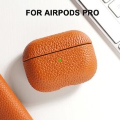 Airpods Pro2 tokhoz 100%-ban valódi bőr tok Airpodshoz 3/2 / Pro bőrtokok AirPods tok Licsi mintás marhabőr tokok