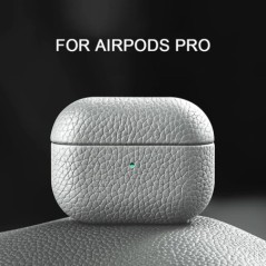 Airpods Pro2 tokhoz 100%-ban valódi bőr tok Airpodshoz 3/2 / Pro bőrtokok AirPods tok Licsi mintás marhabőr tokok