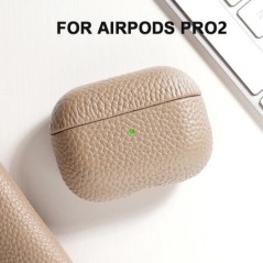 Airpods Pro2 tokhoz 100%-ban valódi bőr tok Airpodshoz 3/2 / Pro bőrtokok AirPods tok Licsi mintás marhabőr tokok