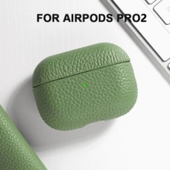 Airpods Pro2 tokhoz 100%-ban valódi bőr tok Airpodshoz 3/2 / Pro bőrtokok AirPods tok Licsi mintás marhabőr tokok