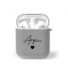 Személyre szabott egyedi név szöveg Puha szilikon fülhallgató tok Airpodshoz 1 2 3 Pro 2 Love Heart Aranyos puha borítás Airpods