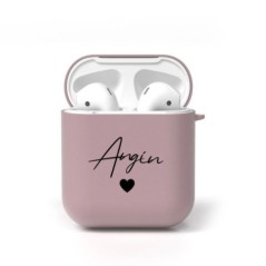 Személyre szabott egyedi név szöveg Puha szilikon fülhallgató tok Airpodshoz 1 2 3 Pro 2 Love Heart Aranyos puha borítás Airpods