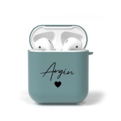 Személyre szabott egyedi név szöveg Puha szilikon fülhallgató tok Airpodshoz 1 2 3 Pro 2 Love Heart Aranyos puha borítás Airpods