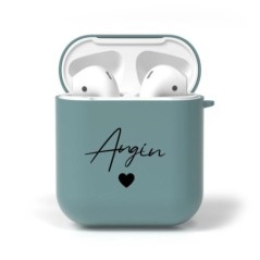 Személyre szabott egyedi név szöveg Puha szilikon fülhallgató tok Airpodshoz 1 2 3 Pro 2 Love Heart Aranyos puha borítás Airpods