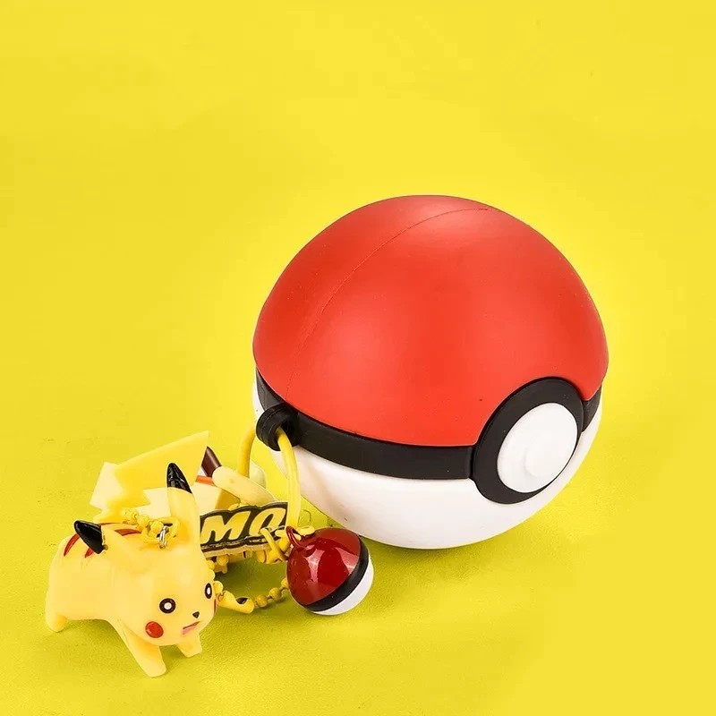 MINISO Pokemon Anime Pikachu fülhallgató tok Samsung Buds Live/Pro/2 szilikon vezeték nélküli fülhallgatóhoz, kulcstartóval