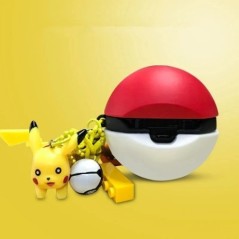 MINISO Pokemon Anime Pikachu fülhallgató tok Samsung Buds Live/Pro/2 szilikon vezeték nélküli fülhallgatóhoz, kulcstartóval