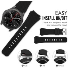 20 mm-es 22 mm-es szíj Samsung Galaxy Watch 3 4 5 46 mm-es 42 mm-es Gear S3/ Sport Frontier Active 2 szilikon karkötő Huawei GT 