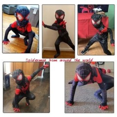 Spiderman Cosplay jelmez Pókember a pókba Verse Mérföldek Morales Cosplay Body Jumpsuitek Halloween jelmezek gyerekeknek