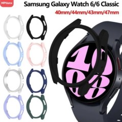 Samsung Galaxy Watch 6 Classic tok, 47 mm-es 43 mm-es képernyővédő fólia PC lökhárító sokoldalú Galaxy Watch 6 40 mm-es 44 mm-es