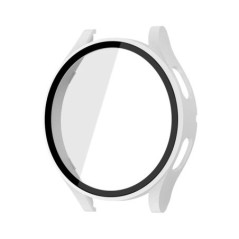 Üveg+matt órahuzat Samsung Galaxy Watch 4 tokhoz 44mm 40mm, Mindent lefedő védő lökhárítók Galaxy Watch 5/4-hez