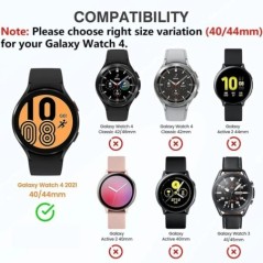 Üveg+matt órahuzat Samsung Galaxy Watch 4 tokhoz 44mm 40mm, Mindent lefedő védő lökhárítók Galaxy Watch 5/4-hez