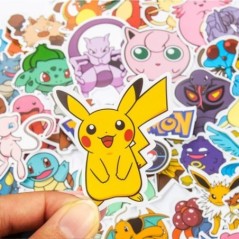 50/100 db Pokemon matrica Kawaii Pikachu gördeszka kerékpár gitár laptop gyerek vízálló matrica játékok