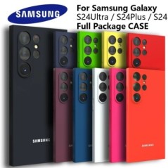 Samsung S24 Ultra Case S24Ultra S24Plus Plus Soft folyékony szilikon borításhoz Vékony ütésálló telefon Vissza Galaxy Protective